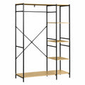 Perchero de Madera con 4 Estantes y Barra, Carga 30 kg, 100x46x170.5 cm