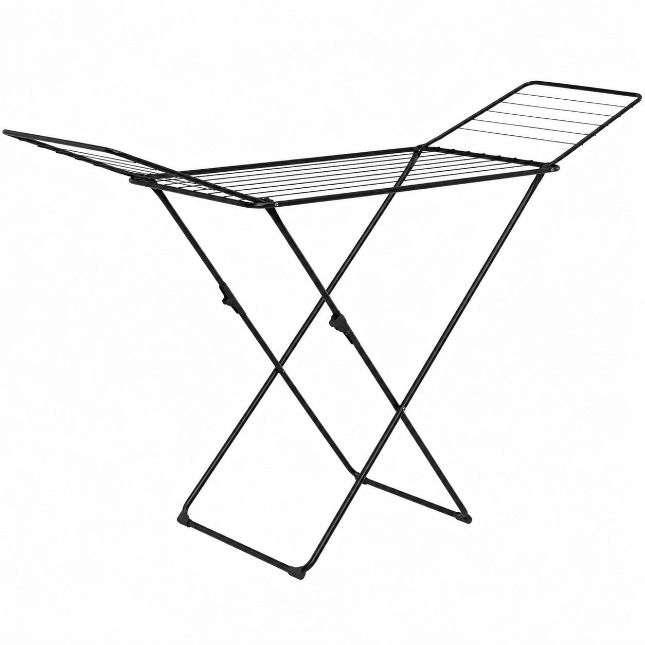 Tendedero X-Leg Negro de Acero, 180x55x93 cm