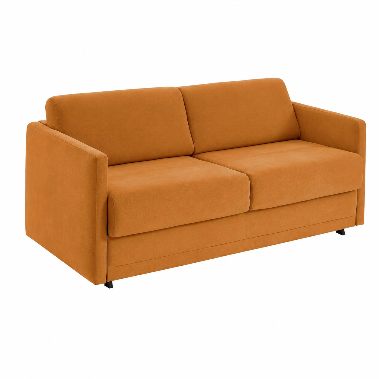 Sofá Cama Acolchado Limone Naranja de Atlantic Home Collection, Uso Diario, Superficie 140x200 cm
