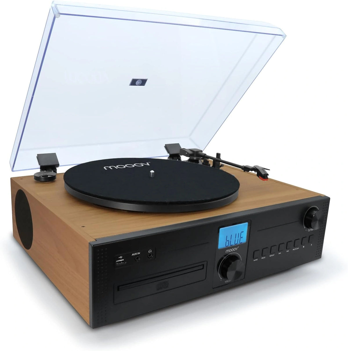 Microcadena HiFi Est¨¦reo 50W con Tocadiscos, CD, Bluetooth, Radio, y M¨¢s