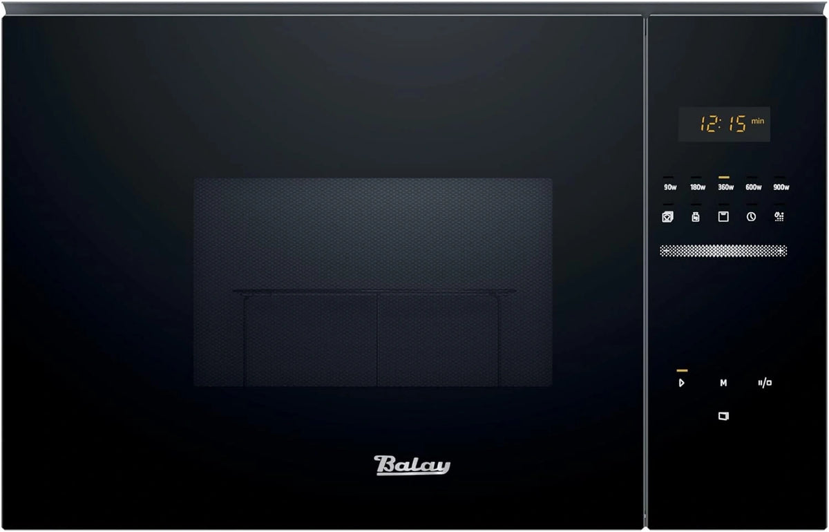Microondas Integrado Balay 900W, 25L, Cristal Negro, 58x38 cm