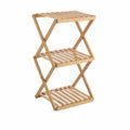 Estantería de Bambú 4 Niveles Plegable para Baño y Hogar, Almacenamiento Versátil para Toallas y Cosméticos, 29.8x28x91cm