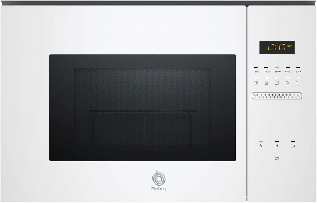 Microondas en vidrio blanco con control f¨¢cil y limpieza Aqualisis