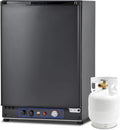 Nevera Trivalente de Gas Smad, 60L para Caravana, Compatible con 12V/220V, Color Negro