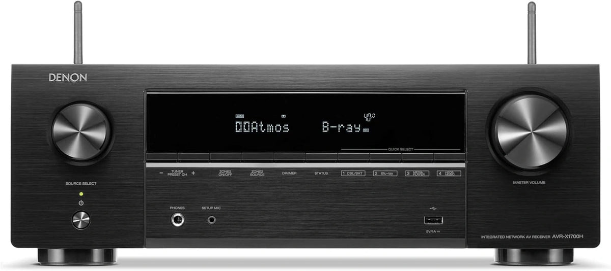 Receptor AV DENON AVR-X1700H 7.2 Canales, 145W, 8K, Color Negro