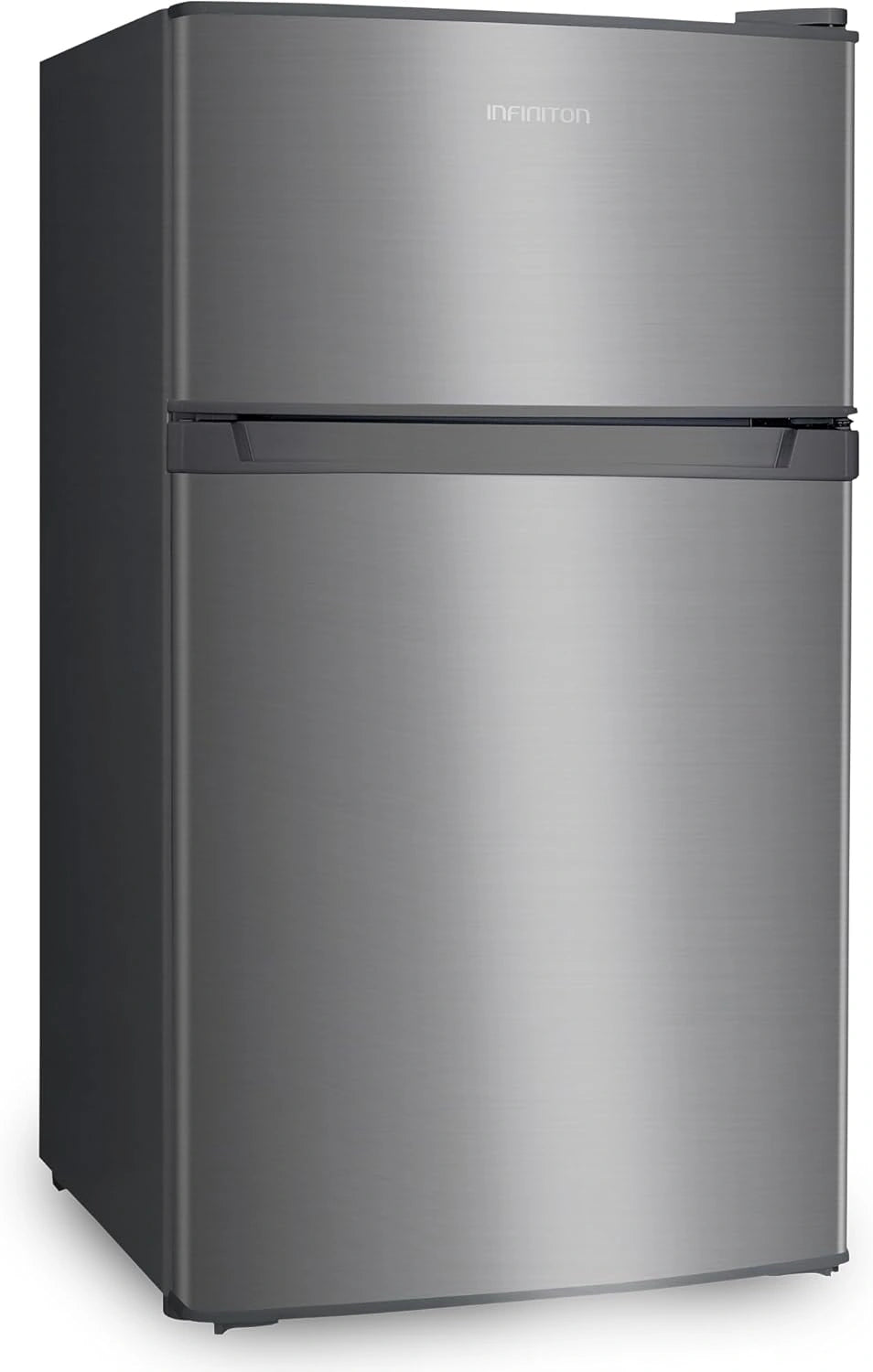 INFINITON Frigor¨ªfico Dos Puertas 85L, Descongelaci¨®n Defrost, Clase A+, Acero Inoxidable