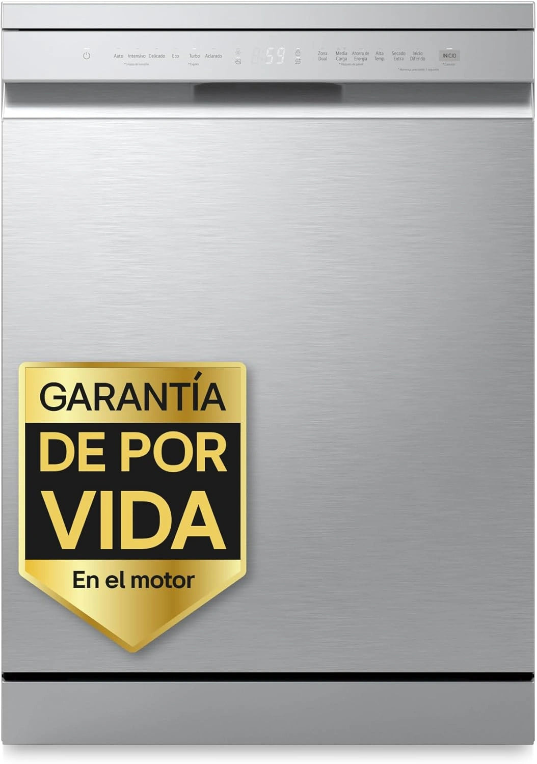 Lavavajillas LG DF273FV QuadWash con Vapor y EasyRack - Capacidad 14 cubiertos