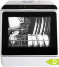 Lavavajillas Compacto YU YUSING 45 cm, 5 Cubiertos, 6 Programas, Secado Eficiente, Port¨¢til, Sin Necesidad de Agua, LED, Blanco/Negro