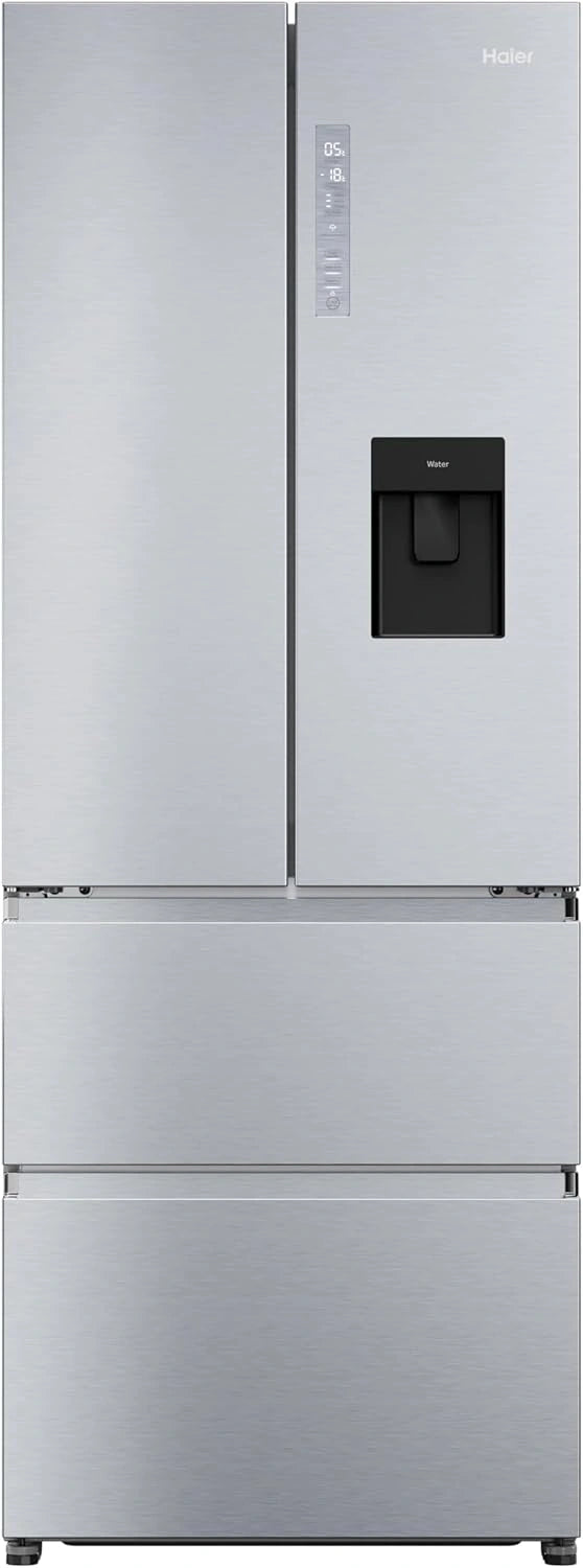 Haier Frigor¨ªfico Puerta Francesa No Frost, Dispensador de Agua, My Zone, 444L, Inverter, Acero Inoxidable