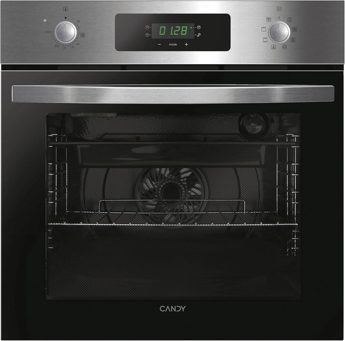 Horno Multifunci¨®n Candy FIDCP X625 L, 70L, Aquactiva, Convecci¨®n, 8 Funciones, Inoxidable/Negro
