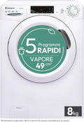 Lavadora Inteligente Candy 8 kg, 1200 RPM, Carga Frontal, 16 Programas, Clase B