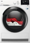 Secadora AEG Serie 8000 con Bomba de Calor, 8Kg, Motor Inverter, Vapor, Programa R¨¢pido y Antibacteriano, Blanco
