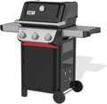 Weber Spirit E-310 Barbacoa de Gas, 3 Quemadores, Superficie de Cocci¨®n Amplia, Term¨®metro Integrado, Dise?o Port¨¢til - Acabado Negro y Plata