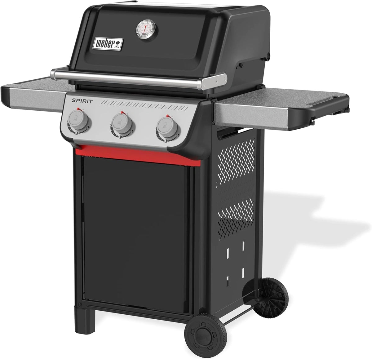 Weber Spirit E-310 Barbacoa de Gas, 3 Quemadores, Superficie de Cocci¨®n Amplia, Term¨®metro Integrado, Dise?o Port¨¢til - Acabado Negro y Plata