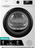 Secadora Hisense 8Kg Bomba de Calor, 16 Programas, Antiarrugas, Clase D