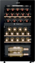 Vinoteca CANDY DiVino CNWQ4G32G2, 32 Botellas, 2 Zonas, Puerta Reversible, LED, Silenciosa, Negro