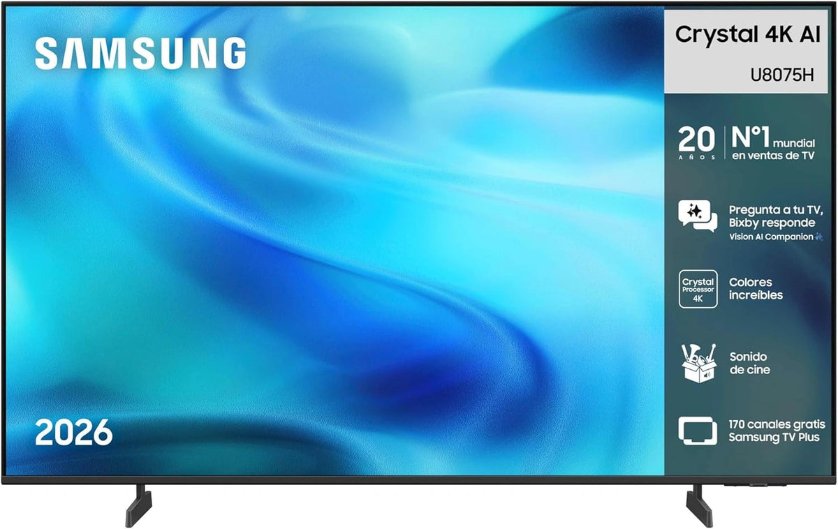 Televisor Samsung 50'' 4K UHD AI U8075H Smart TV con Procesador Crystal, Sonido Din¨¢mico y TV Plus