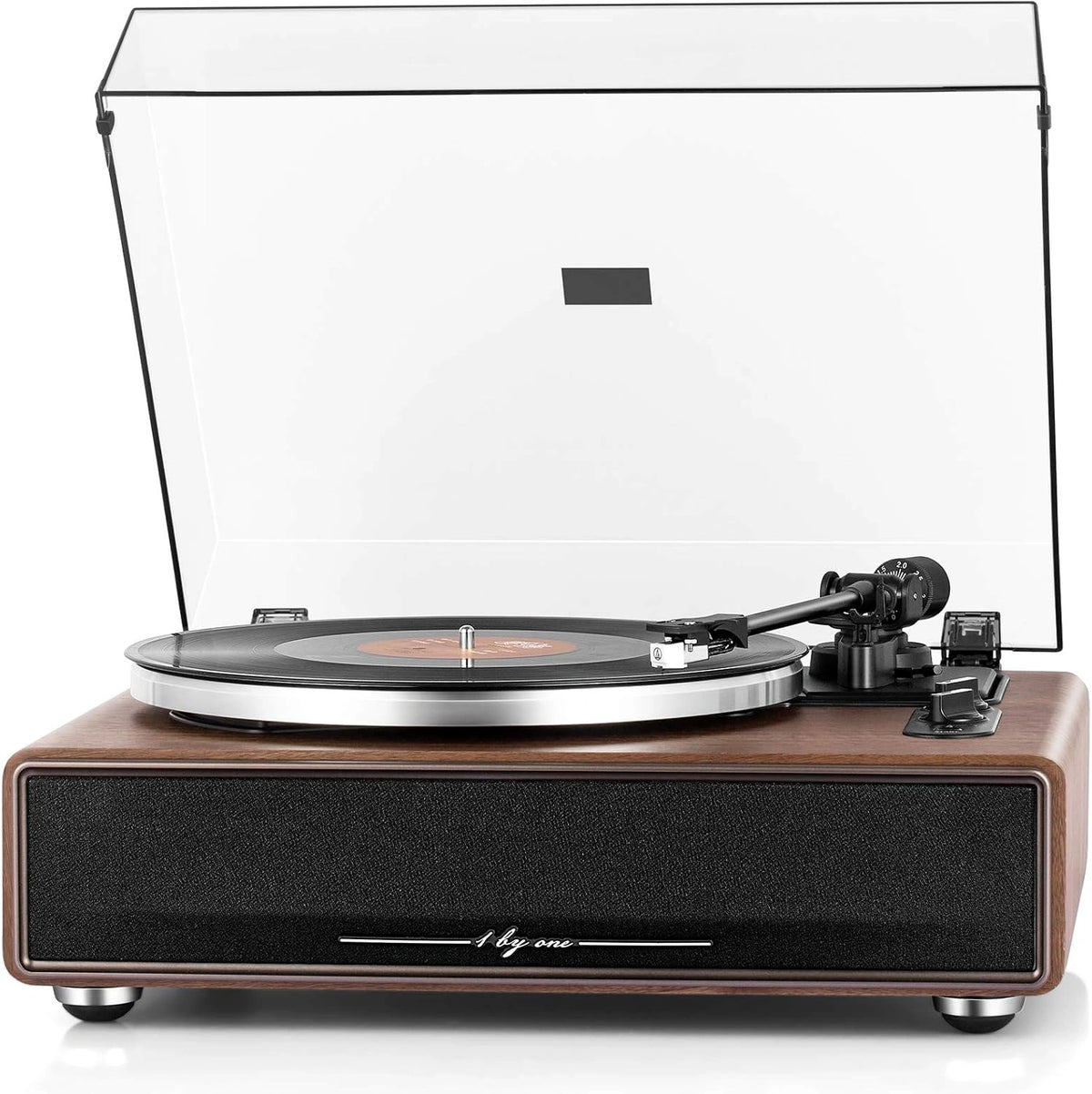 Tocadiscos Bluetooth HiFi Port¨¢til con Altavoces Integrados y Cartucho 33/45 RPM - Acabado en Madera