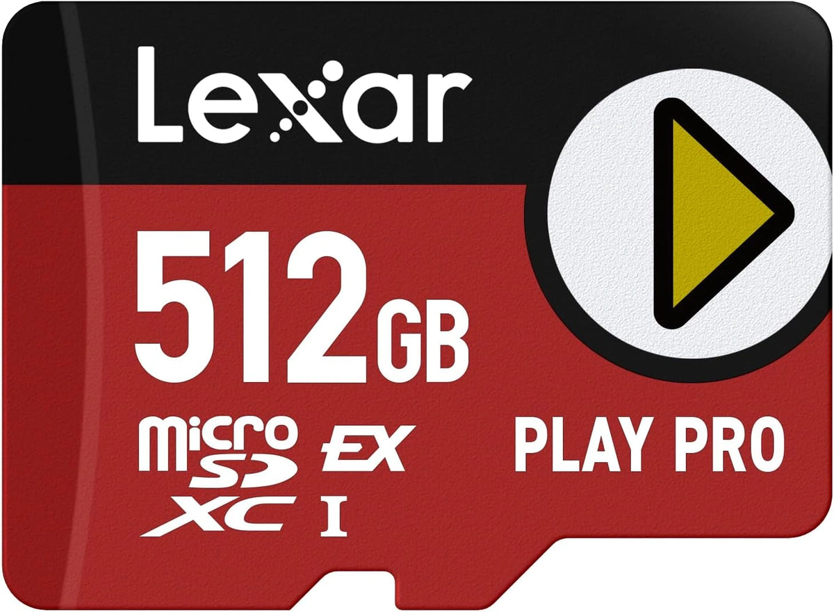 Tarjeta microSDXC Lexar Play Pro 512 GB, UHS-I, C10, U3, V30, A2, 4K y Full-HD, hasta 900 MB/s para Consolas y Dispositivos de Juego