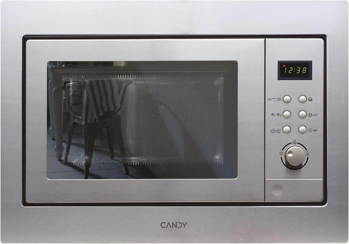 Microondas Integrado con Grill, 20L, Acero Inoxidable, 8 Programas Autom¨¢ticos