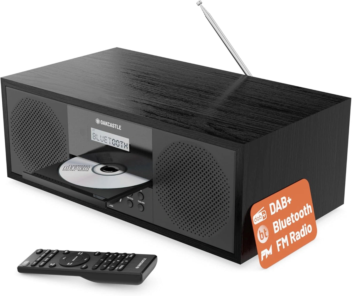 Minicadena de M¨²sica HiFi con CD, Bluetooth y Radio DAB+ de 60W | OAKCASTLE DAB500