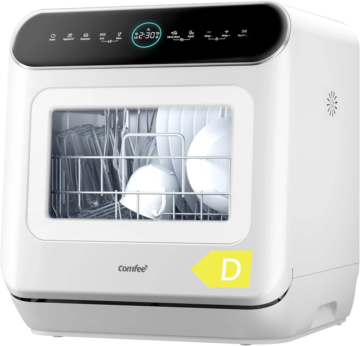 Lavavajillas Compacto COMFEE' CDWMP305W-IT, 3 Cubiertos, Instalaci¨®n Sencilla, Clase Energ¨¦tica D