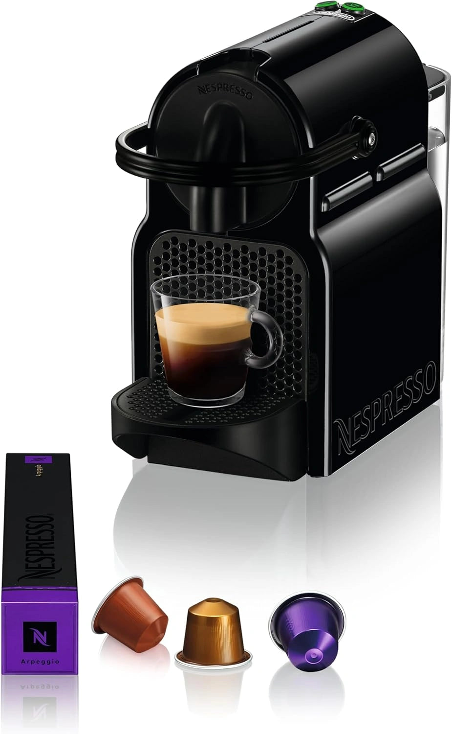 Cafetera de C¨¢psulas Nespresso Inissia EN80.B, 19 Bares, Apagado Autom¨¢tico, Negra