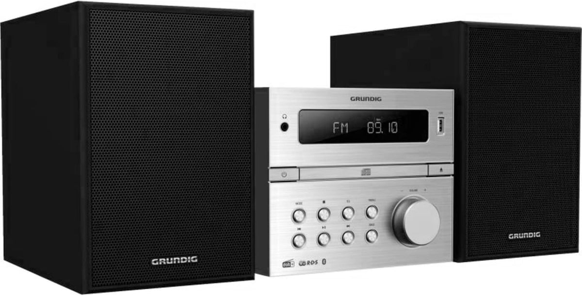 Sistema Micro HiFi GRUNDIG CMS 4200 BT Dab+ en Plata y Negro