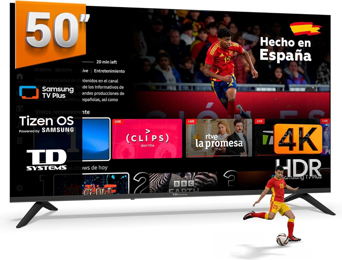 Televisor Inteligente 4K de 50 Pulgadas HDR10 con Tizen 8.0 de Samsung, Sintonizador Triple | Modelo PRIME50C22