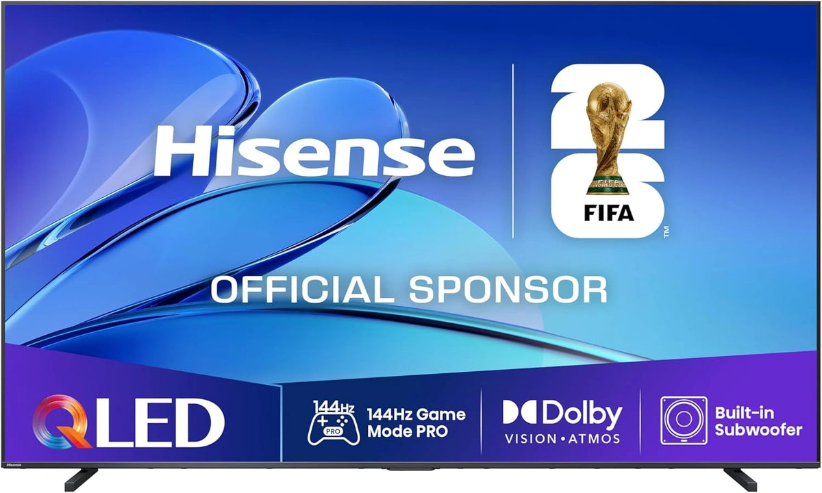 Hisense 98E7Q - Smart TV 98" QLED, 144Hz Pro Gaming, Sonido Envolvente, IA, HDMI 2.1, Control por Voz