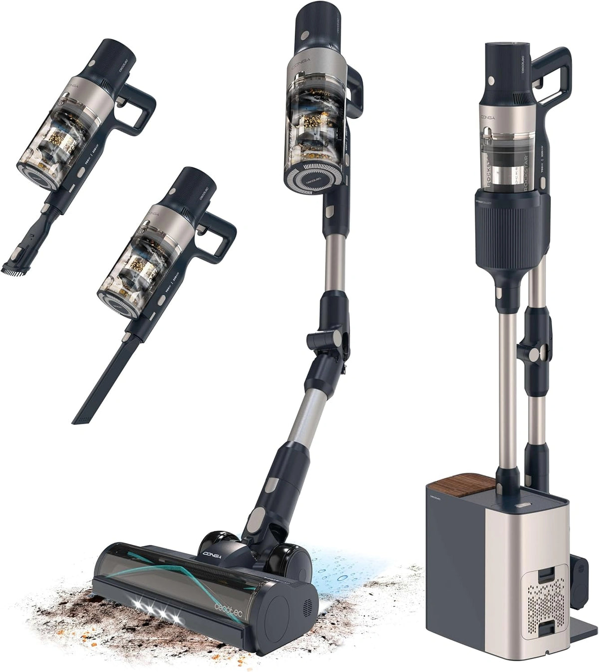 Cecotec Conga Rockstar 5500: Aspirador Escoba Sin Cables con Autovaciado y Hasta 90 Minutos de Autonom¨ªa