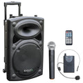 Altavoz Port¨¢til PA Ibiza con Bater¨ªa, 12"/30 cm, 700W M¨¢x, Karaoke y 2 Micr¨®fonos VHF