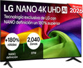 Televisor LG 65" Nano 4K UHD AI Smart TV con WebOS, Procesador Alpha 7 Gen9, 144Hz, HDR10 y Dolby Digital Plus, Compatible con Alexa y Google Assistant