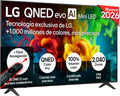 LG 55QNED82B6B - Televisor 55" 4K QNED, MiniLED EVO, Smart TV, Anti-reflejos, WebOS 26, Procesador ¦Á8 Gen3 AI, VRR 144Hz, HDR10, Dolby Digital Plus, Compatible con Alexa y Google Assistant, Color Negro