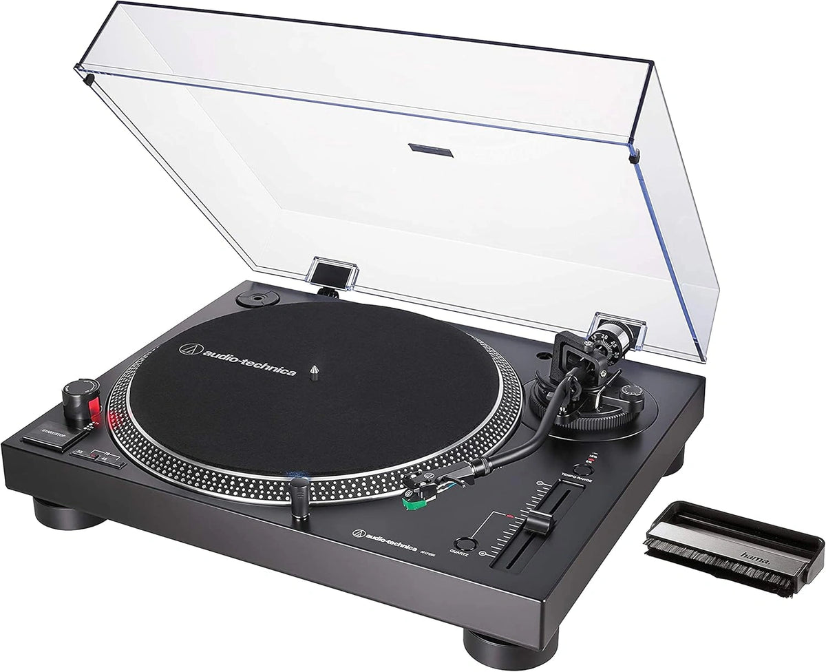 Tocadiscos Audio-Technica AT-LP120X Negro con Cepillo Antiest¨¢tico Hama